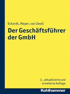 cover image of Der Geschäftsführer der GmbH